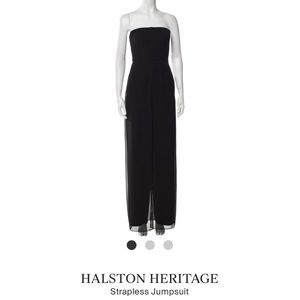 HALSTON Heritage Strapless Jumpsuit
